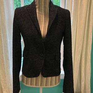 Theory black tweed suit